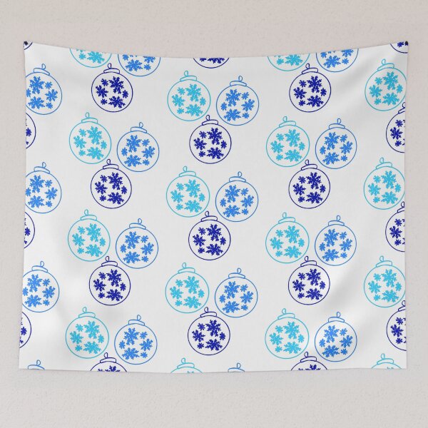 Item preview, Blue Snowflake Ornament Trio designed and sold by TeaLimeTwo.