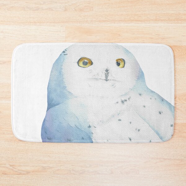 Item preview, Snowy owl watercolor bird painting designed and sold by L'Atelier Oranjade.