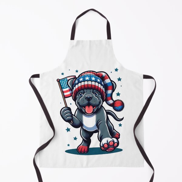 Item preview, Santa Paws | Cartoon Style Cane Corso Puppy with Santa Hat and USA Flag  designed and sold by TheMostLikely.