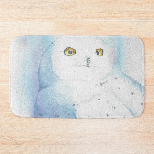 Item preview, Snowy owl watercolor bird painting designed and sold by L'Atelier Oranjade.