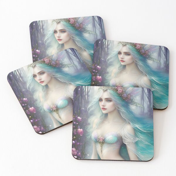 Item preview, Pastel Mermaid - Enchanting Fantasy in Aqua, Pink, and Purple Hues designed and sold by LeighEvalynn.