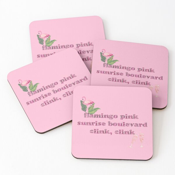 Item preview, flamingo pink sunset boulevard clink clink designed and sold by miss madison creates.