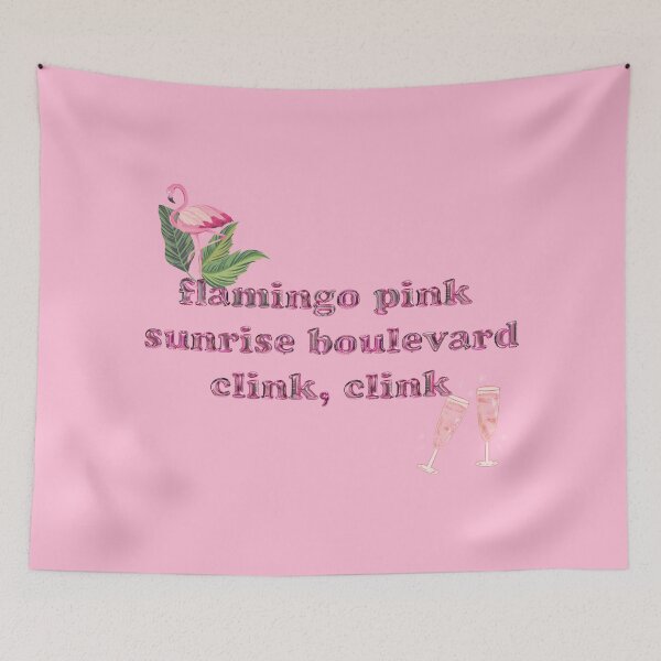 Item preview, flamingo pink sunset boulevard clink clink designed and sold by miss madison creates.