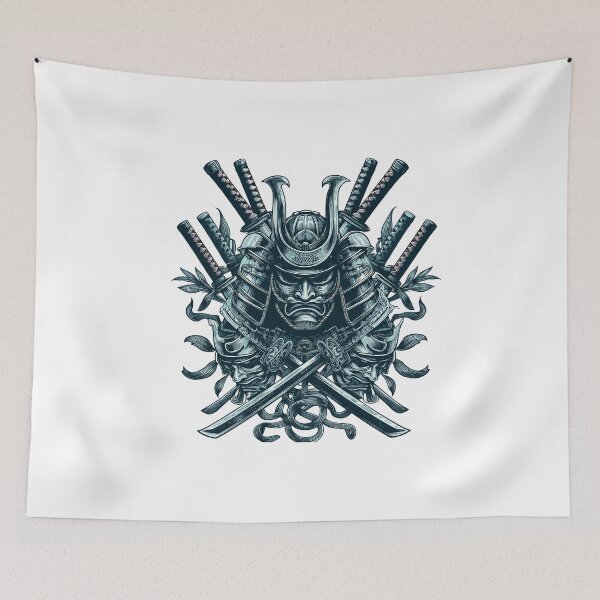 Item preview, Samurai masks and katanas designed and sold by TomTeeShop01.