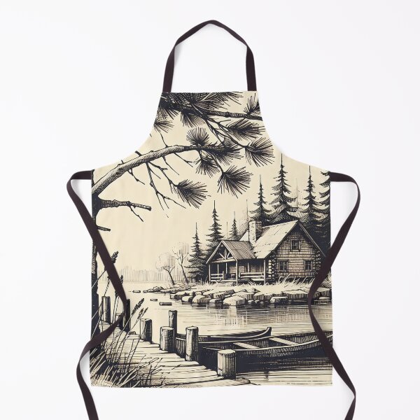 Item preview, Tranquil Lakeside Cabin Serenity designed and sold by PictorialWhimsy.