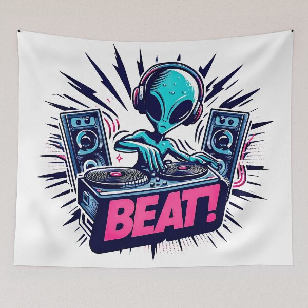 Item preview, Cool Alien DJ  designed and sold by SideKickCreates.