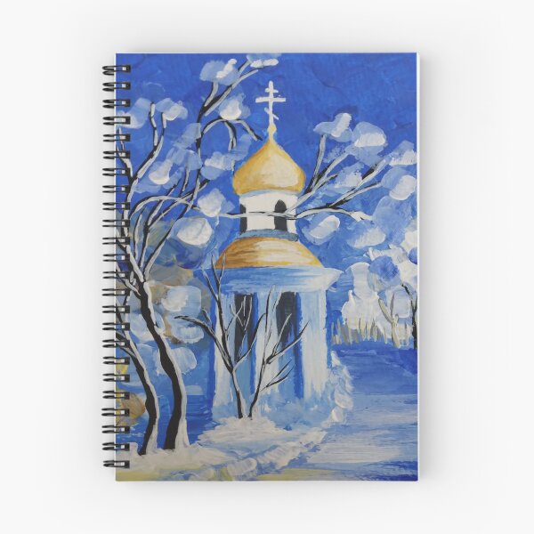 Item preview, Winter Wonderland - Small Orthodox Chapel - Acrylic Painting designed and sold by SeraphimDesigns.
