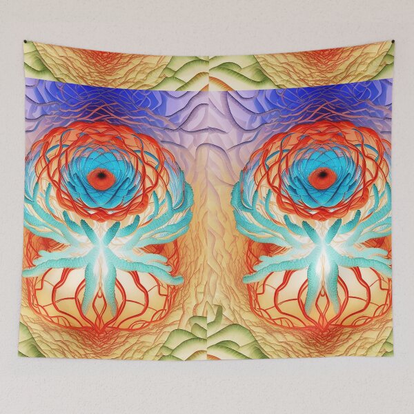 Item preview, Multicolored alien brain abstract art painting neural network designed and sold by Carlos Gudino.