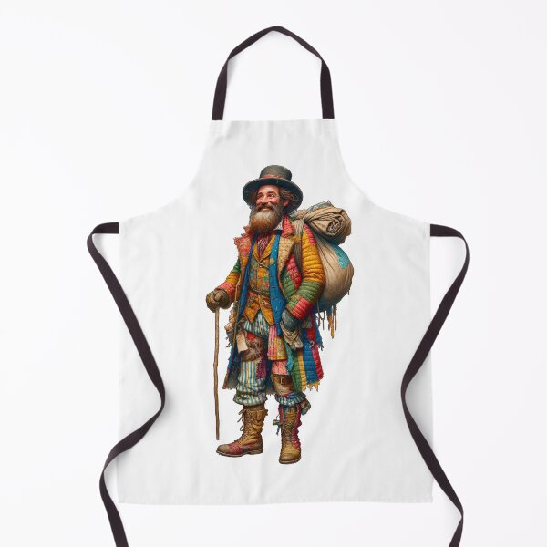 Item preview, Homeless Hobo Man with Bright Colored Patched Clothes designed and sold by kylmllr101684.