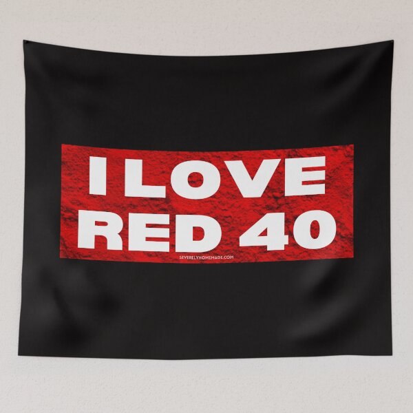 Item preview, I LOVE RED 40 Funny Bumper Sticker designed and sold by hyperfocusrach.