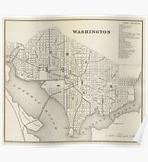 Vintage Map of Washington DC (1866) Poster
