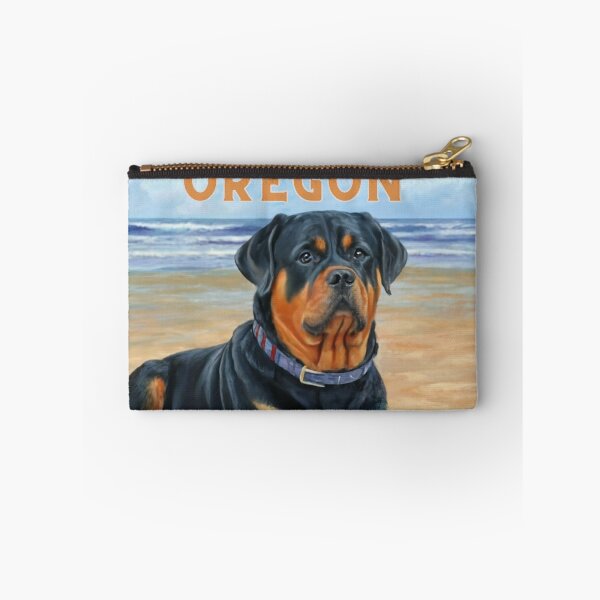Item preview, Rotweiler On The Beach On The Oregon Coast designed and sold by OregonsOwn.