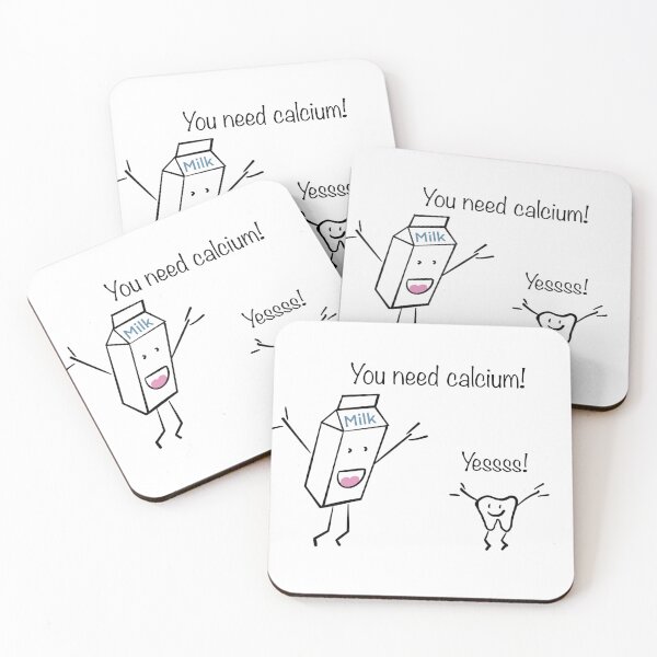 Item preview, The Crazy Milk (Design 6): Calcium Boost - Crazy Milk Cheers for Healthy Teeth (Milk/Tooth) designed and sold by SmartDesignByBB.