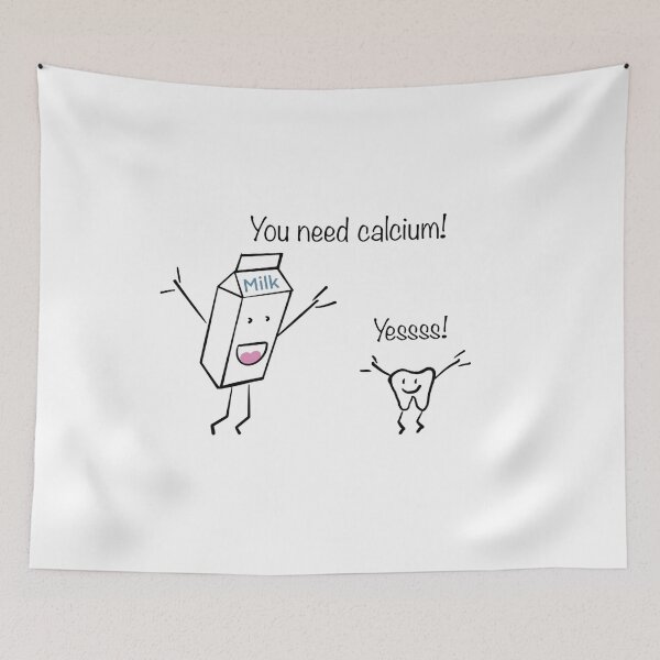 Item preview, The Crazy Milk (Design 6): Calcium Boost - Crazy Milk Cheers for Healthy Teeth (Milk/Tooth) designed and sold by SmartDesignByBB.