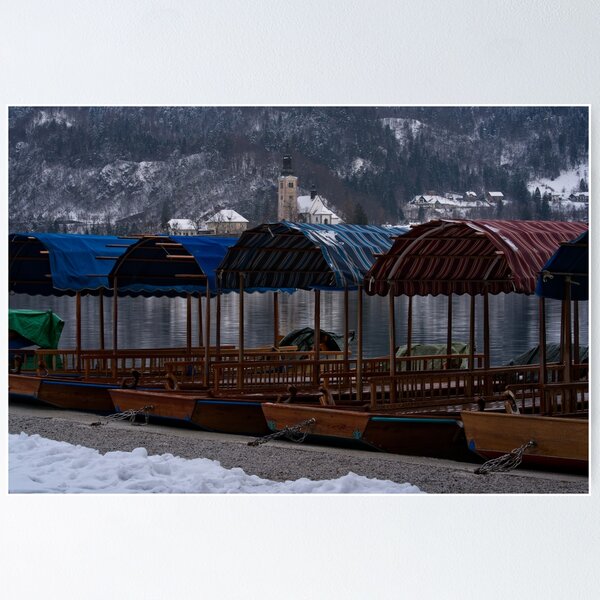 Item preview, Pletna Boats At Bled Lake designed and sold by rawshutterbug.