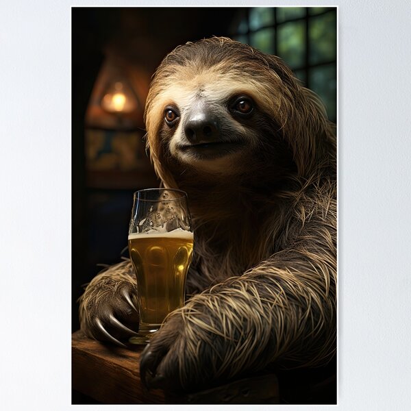 Item preview, The Original Beer Sloth designed and sold by OriginalBeerCat.