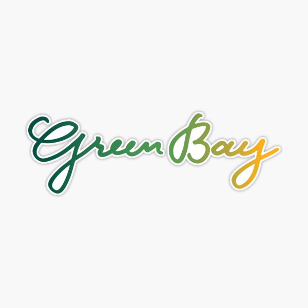 Green Bay Packers (Z) with Lettering Die-cut Vinyl Decal / S