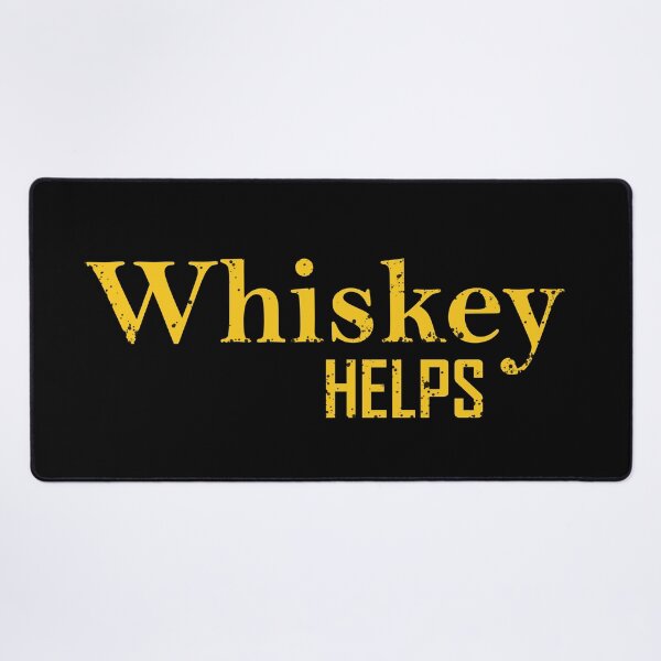 Item preview, Whiskey Helps Funny drinking quote lover whisky drinker sayings jokes slogan designed and sold by Alexaltay.
