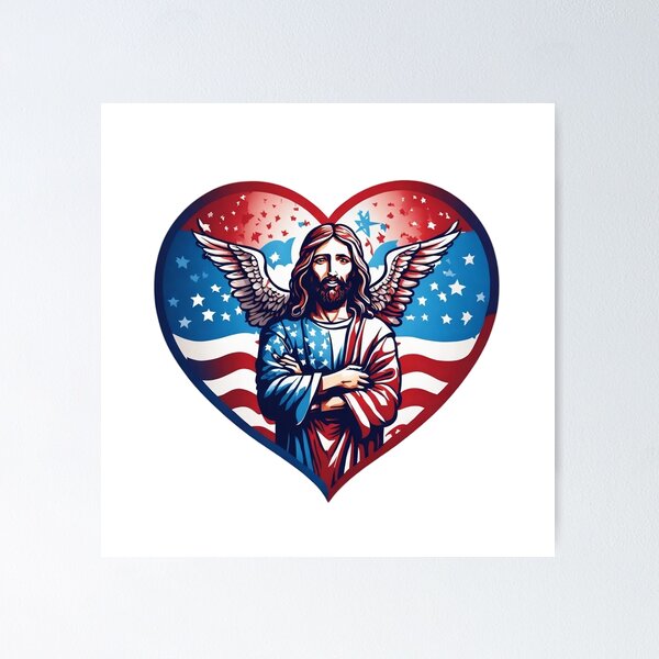 Artikelvorschau, Faithful Patriotism: Loves Jesus, Loves America entworfen und verkauft von Misterpng.
