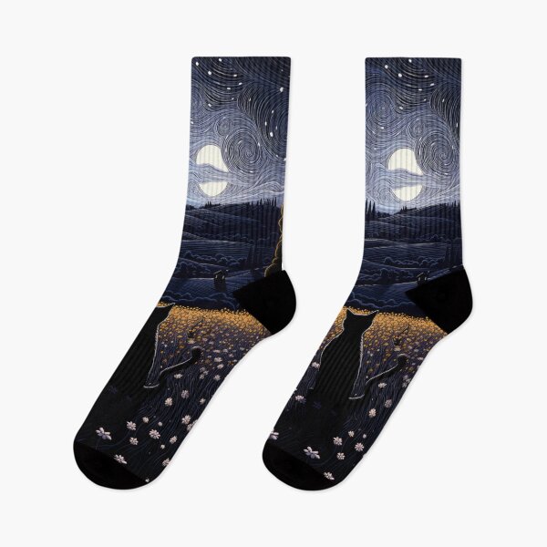 Item preview, Night Cat and the Moon designed and sold by Ewa Miller.