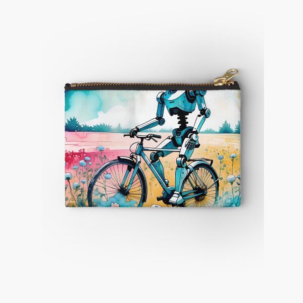 Item preview, Robot Bicycling Through a Flowery Field designed and sold by Skyfactory1066.