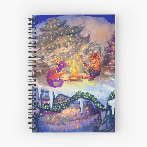 Item preview, Spyro the Dragon and Orange Playstation Mascot Christmas Winter Wonderland designed and sold by NaMoogle.