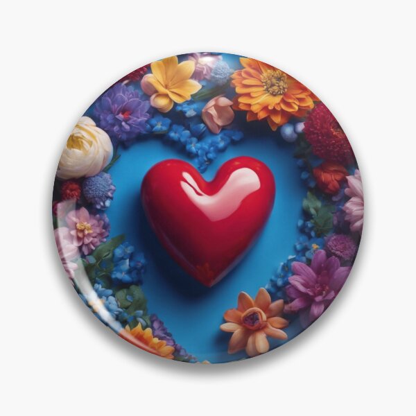 Artikelvorschau, Arrangement Of A Love Heart With Flowers entworfen und verkauft von TheArtOfPat.