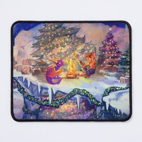 Item preview, Spyro the Dragon and Orange Playstation Mascot Christmas Winter Wonderland designed and sold by NaMoogle.