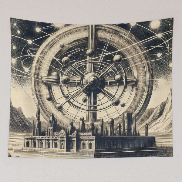 Item preview, Celestial Orbits Above the Timeless Palace designed and sold by PictorialWhimsy.