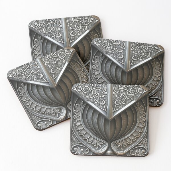 Item preview, Sculpted Heritage Artisan Metal Shield Design designed and sold by Miniverse  Acrylics.