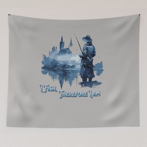 Item preview, I Fish, Therefore I Am - Outdoor Hunting Fishing Wear designed and sold by SilverWingInc.