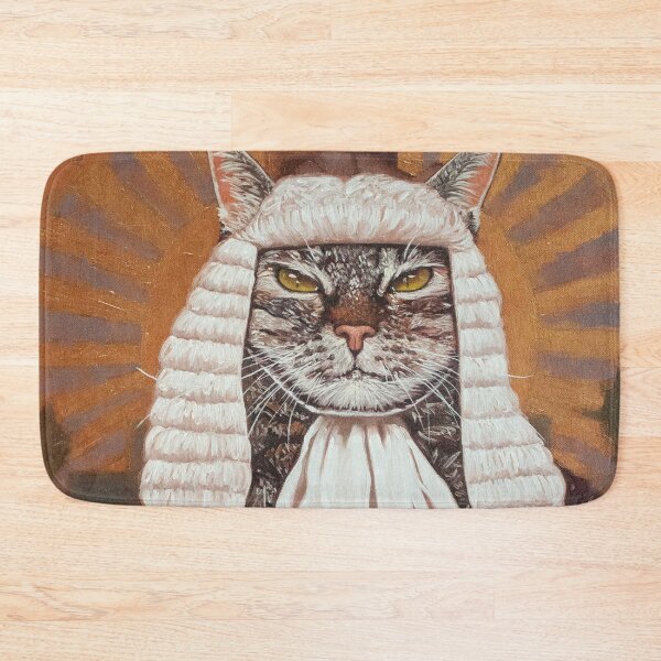 Item preview, Cat judge fantasy oil painting designed and sold by Yue Zeng Art Studio.