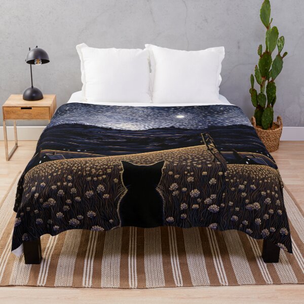 Item preview, Night Cat and the Moon designed and sold by Ewa Miller.