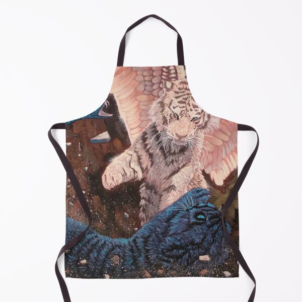 Item preview, Angel and demon fantasy oil painting tigers designed and sold by Yue Zeng Art Studio.