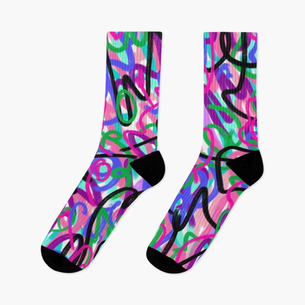 Item preview, Colorful Squiggles Abstract Art  designed and sold by DanielleGensler.