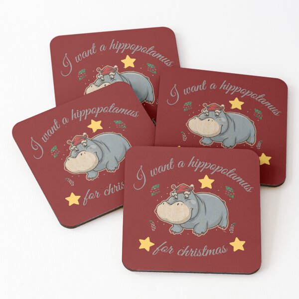 Item preview, I want a hippopotamus for christmas - funny quote designed and sold by Superdealkoeln.