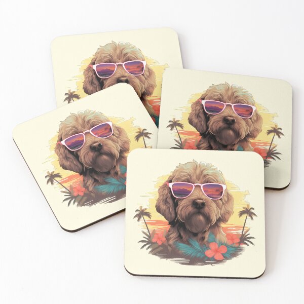 Item preview, Labradoodle Tropical Vacation designed and sold by ZombieLH.