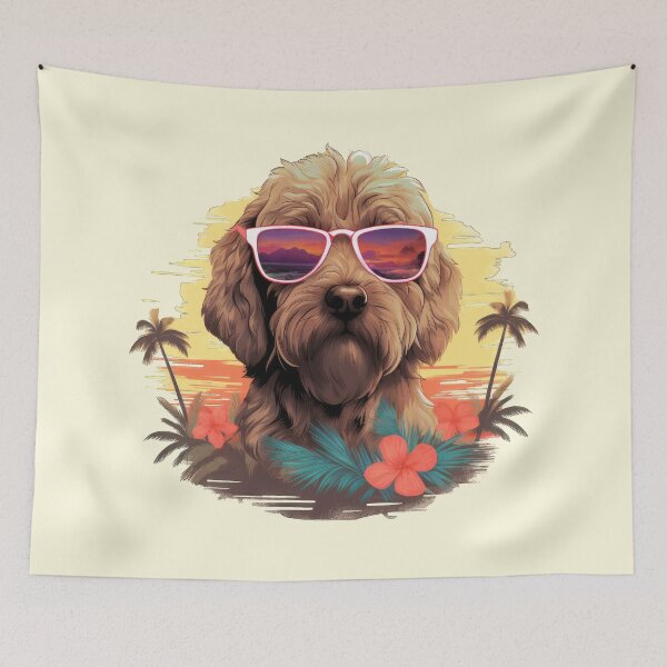 Item preview, Labradoodle Tropical Vacation designed and sold by ZombieLH.