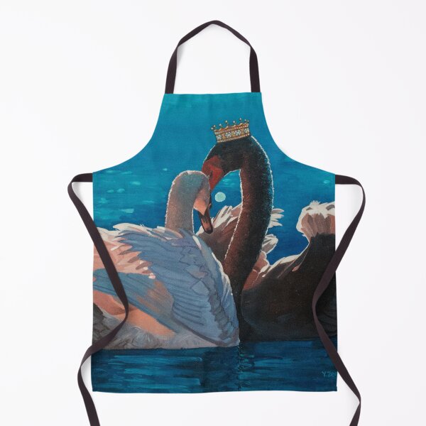Artikelvorschau, Königspaar schwarz-weißer Schwan entworfen und verkauft von Yue Zeng Art Studio.