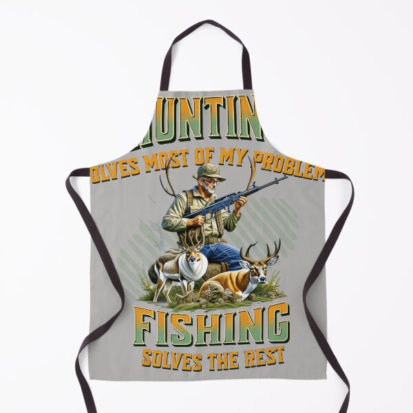 Item preview, Hunting Fishing Solves Most of my Problems - Outdoor Wear designed and sold by SilverWingInc.