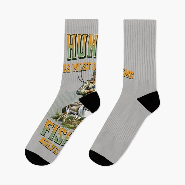 Item preview, Hunting Fishing Solves Most of my Problems - Outdoor Wear designed and sold by SilverWingInc.