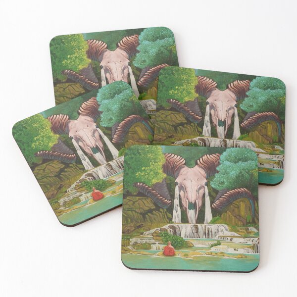 Item preview, Ram skull waterfall designed and sold by Yue Zeng Art Studio.