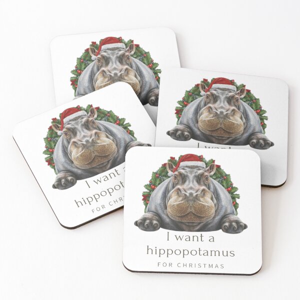Item preview, I want a hippopotamus for christmas - funny quote designed and sold by Superdealkoeln.