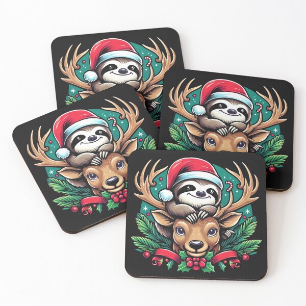 Item preview,  Christmas sloth with reindeer designed and sold by MiroArtAbstra.