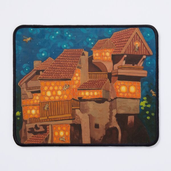 Item preview, Bee house fantasy oil painting designed and sold by Yue Zeng Art Studio.