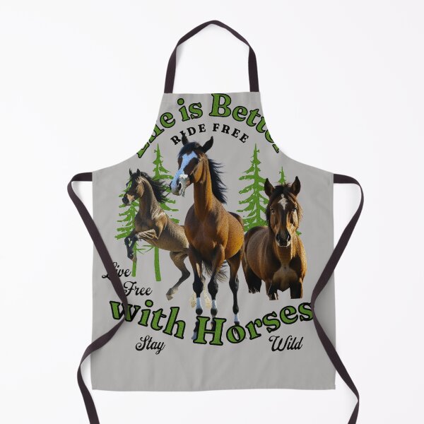 Item preview, Life is Better with HORSES - love horse riding equestrian designed and sold by SilverWingInc.