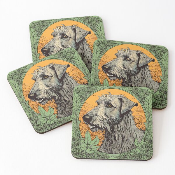 Item preview, Irish Wolfhound Retro Vintage Dog Portrait designed and sold by WallyPink.