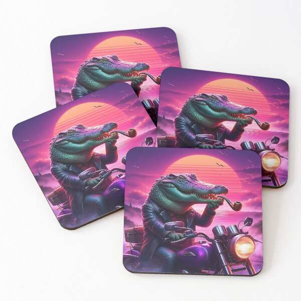 Item preview, Alligator driving a motorcycle designed and sold by Miksugou.