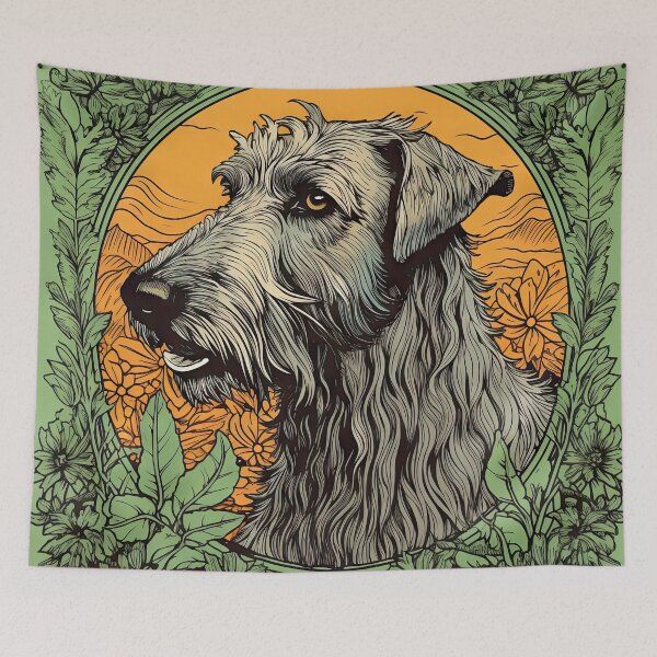 Item preview, Irish Wolfhound Retro Vintage Dog Portrait designed and sold by WallyPink.