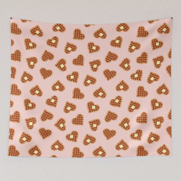 Item preview, heart shaped waffles - pink designed and sold by littlearrow.